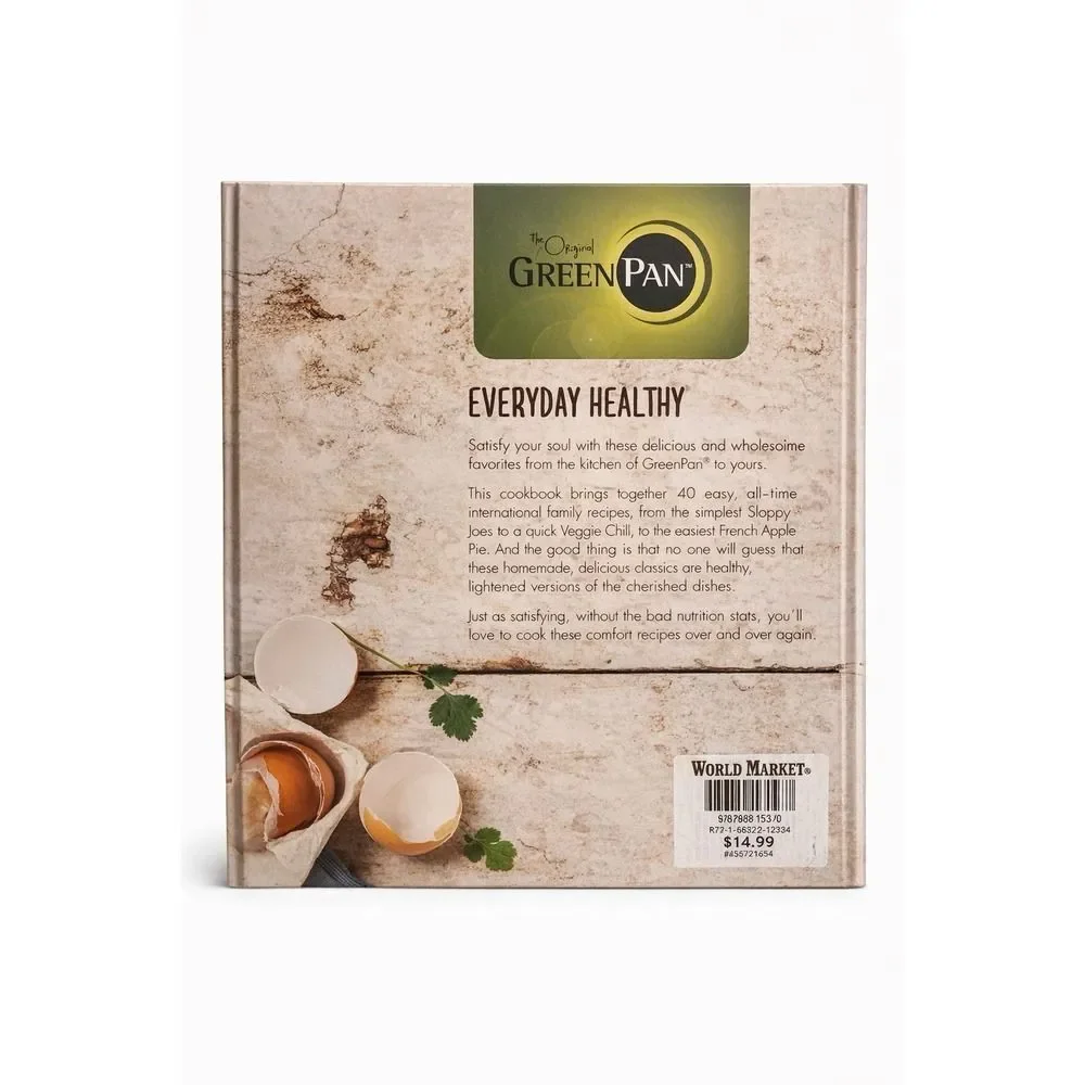 Hardcover Original Green Pan‎ Everyday Healthy Cookbook - 40 Family Recipes